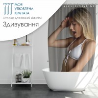 Шторка для ванни вологостійка плащівка з принтом різні кольори