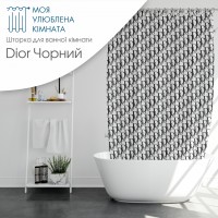 Шторка для ванни вологостійка плащівка з принтом різні кольори